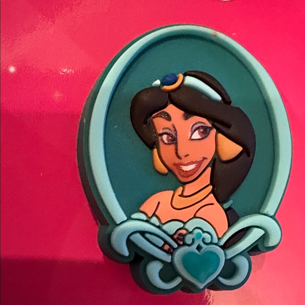Disney Princess Jasmine Teal Croc Charm